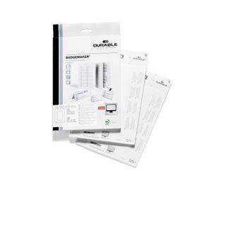 DURABLE Einsteckschilder f&uuml;r Tisch-Namensschilder, wei&szlig;