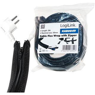 LogiLink Kabelbündler, 2,0 m, Kapazität: 50 mm, schwarz