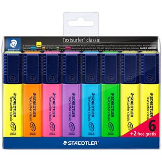 STAEDTLER Textmarker "Textsurfer classic", 6 + 2 GRATIS