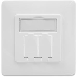 DIGITUS Leerdose f&uuml;r Keystone Module, 2-fach, reinwei&szlig;