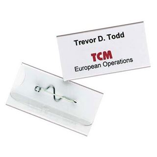 Durable Namensschild, mit Wellennadel, 60 x 30 mm 100 St&uuml;ck