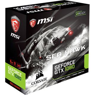 8GB MSI GeForce GTX 1080 SEA HAWK X Wasser PCIe 3.0 x16 (Retail)