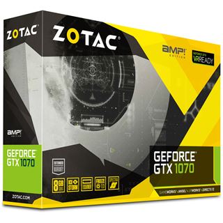 8GB ZOTAC GeForce GTX 1070 AMP! Edition Aktiv PCIe 3.0 x16 (Retail)