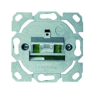 Telegaertner Anschlussdose Cat6A 1xRJ4 UP Kanaleinb RAL1013 ws LSA