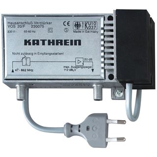 Kathrein Hausanschlussverstärker 1Eing 1Ausg 20dB F-Conn