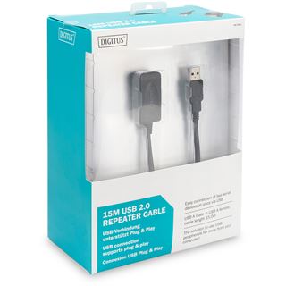 (&euro;1,53*/1m) 15.00m Digitus USB2.0 Repeaterkabel USB A Stecker