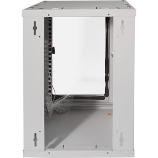 LogiLink 10" Wandverteiler SoHo, montiert, 8 HE, lichtgrau