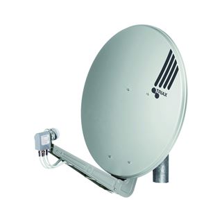 TRIAX Satellitenantenne Alu 95cm zi-rt m.Masth 40mm ziegelrot