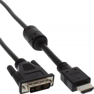 (&euro;13,80*/1m) 0.50m InLine HDMI Adapterkabel HDMI-Stecker auf DVI