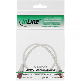 (&euro;13,00*/1m) 0.30m InLine Cat. 6 Patchkabel S/FTP RJ45 Stecker