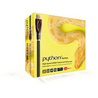 0.50m PYTHON HDMI Anschlusskabel High-Speed mit Ethernet HDMI-Stecker