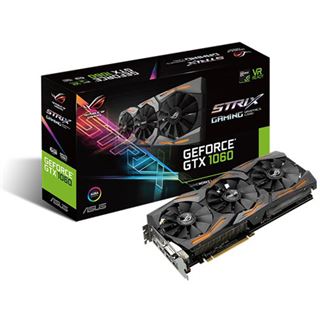 6GB Asus GeForce GTX 1060 Strix Aktiv PCIe 3.0 x16 (Retail)