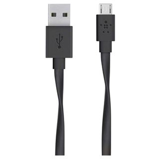 Belkin MixIt flaches Micro-USB auf USB-A Kabel 1,8m, Schwarz