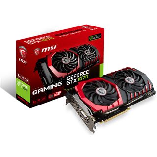 8GB MSI GeForce GTX 1070 Gaming 8G Aktiv PCIe 3.0 x16 (Retail)