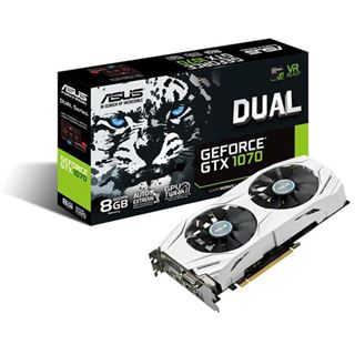 8GB Asus GeForce GTX 1070 DUAL Aktiv PCIe 3.0 x16 (Retail)