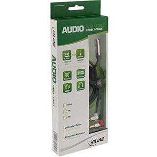 InLine Slim Audio Kopfh&ouml;rer Flugzeug-Adapterkabel, 2x 3,5mm