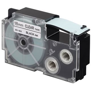Casio Casio Computer XR Schriftbandkassette schwarz auf transparent