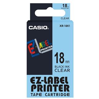 Casio Casio Computer XR Schriftbandkassette schwarz auf transparent