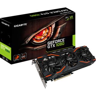 8GB Gigabyte GeForce GTX 1080 Windforce 3X OC Aktiv PCIe 3.0 x16