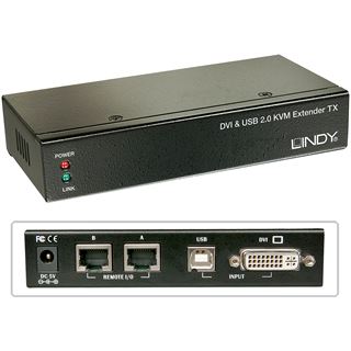 Lindy Ca6 KVM Extend DVI USB Audio 50m Extend DVI USB 2 50m Cat6