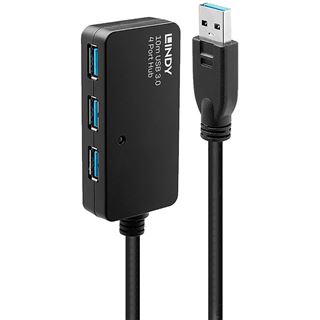 Lindy USB 3.0 Aktivverl&auml;ngerungs-Hub Pro 10m 4 Port 8m Segment