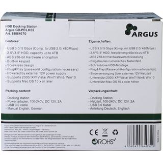 Inter-Tech Argus GD-PDLK02 Dockingstation f&uuml;r 2.5" und