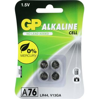 GP Batteries Knopfzelle LR44 Alkaline Knopfzellen Batterie 1.5 V 4er