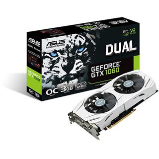 3GB Asus GeForce GTX 1060 DUAL OC Aktiv PCIe 3.0 x16 (Retail)