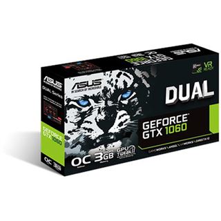 3GB Asus GeForce GTX 1060 DUAL OC Aktiv PCIe 3.0 x16 (Retail)