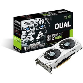 3GB Asus GeForce GTX 1060 DUAL Aktiv PCIe 3.0 x16 (Retail)