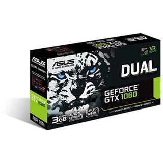3GB Asus GeForce GTX 1060 DUAL Aktiv PCIe 3.0 x16 (Retail)