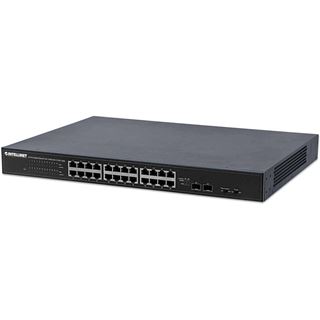 Intellinet Network Switch,24-Port(RJ45),Gigabit,PoE+,2 SFP+10G Comb