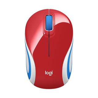Logitech M187 USB wei&szlig;/rot (kabellos)