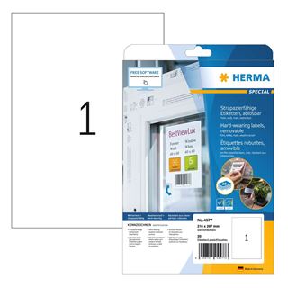 Herma Folien-Etiketten SPECIAL, 210 x 297 mm, abl&ouml;sbar