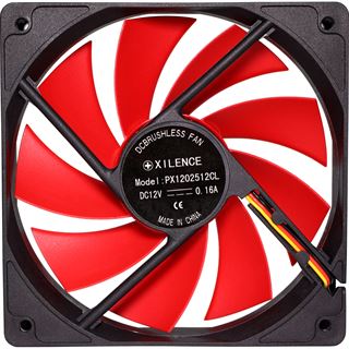 Xilence XF039 XPF120.R 120x120x25mm 1300 U/min 26 dB(A) schwarz/rot