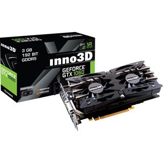 3GB INNO3D GeForce GTX 1060 Twin X2 Aktiv PCIe 3.0 x16 (Retail)