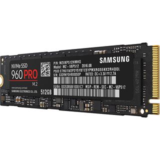 512GB Samsung 960 Pro M.2 2280 NVMe PCIe 3.0 x4 32Gb/s 3D-NAND MLC