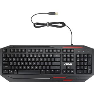 Asus Sagaris GK100 USB Deutsch schwarz (kabelgebunden)
