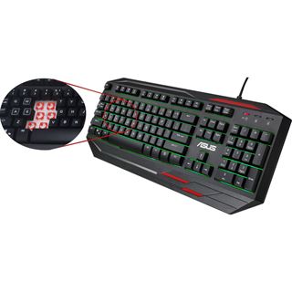 Asus Sagaris GK100 USB Deutsch schwarz (kabelgebunden)