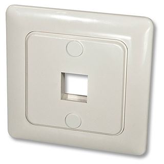 Lindy Wandanschlussdose f.1 Keystone Wand DE mit Abdeckung 80x80
