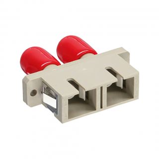 InLine LWL Kupplung Duplex ST/SC multimode beige Keramik-Hülse