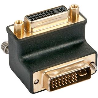 Lindy DVI-I Adapter gewinkelt unten DVI 24+5 Stecker auf DVI 24+5