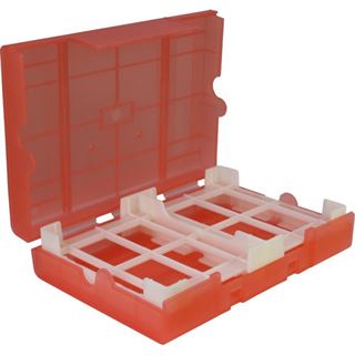 Inter-Tech AC Schutz-Box 1x 3,5" oder 4x 2,5" Kunststoff Rot