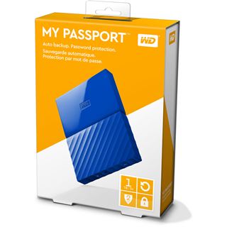 1TB WD My Passport WDBYNN0010BBL-WESN 2.5" (6.4cm) USB 2.0 / USB