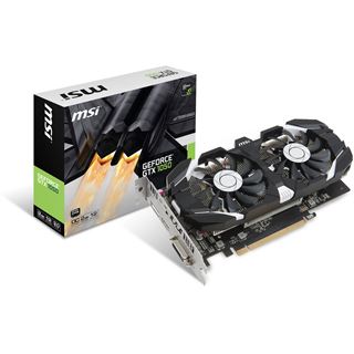 2GB MSI GeForce GTX 1050 2GT OC Aktiv PCIe 3.0 x16 (Retail)