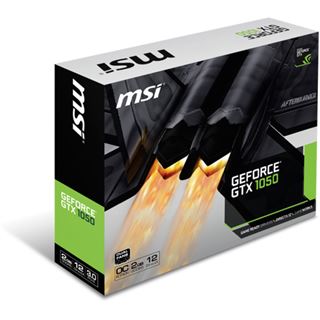 2GB MSI GeForce GTX 1050 2GT OC Aktiv PCIe 3.0 x16 (Retail)