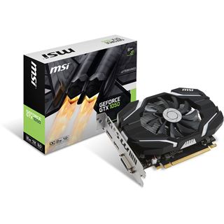 2GB MSI GeForce GTX 1050 2G OC Aktiv PCIe 3.0 x16 (Retail)