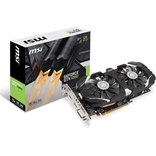 6GB MSI GeForce GTX 1060 6GT OC Aktiv PCIe 3.0 x16 (Retail)