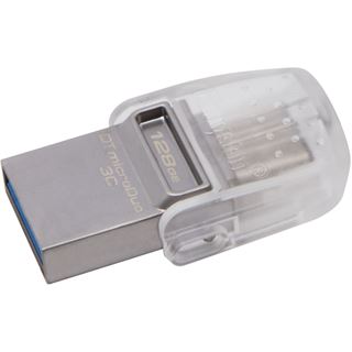 128 GB Kingston DataTraveler microDuo silber USB 3.1 und Typ-C