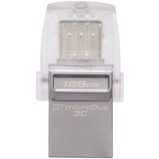 128 GB Kingston DataTraveler microDuo silber USB 3.1 und Typ-C